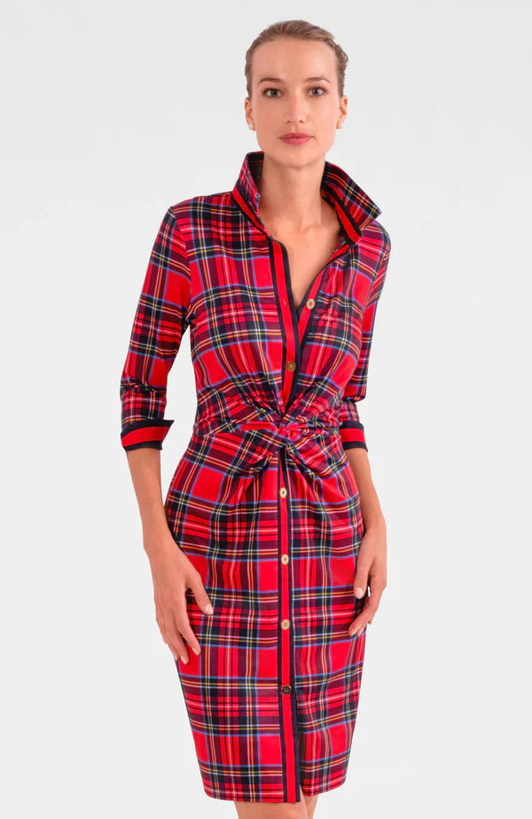 Twist & Shout Dress - Duke of York Red Plaid