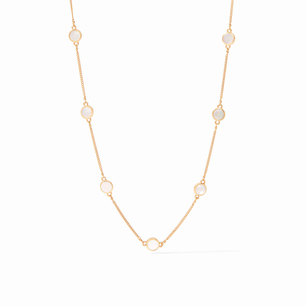 Valencia Delicate Pearl Station Necklace