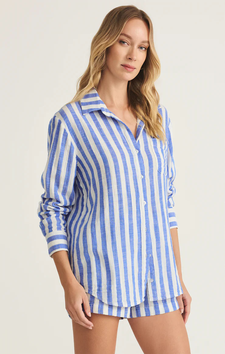 Saturdays Stripe Gauze Shirt