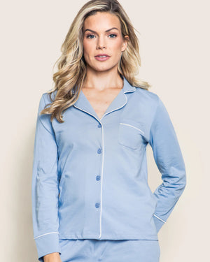 Women’s Pima Pajama Set in Cornflower Blue