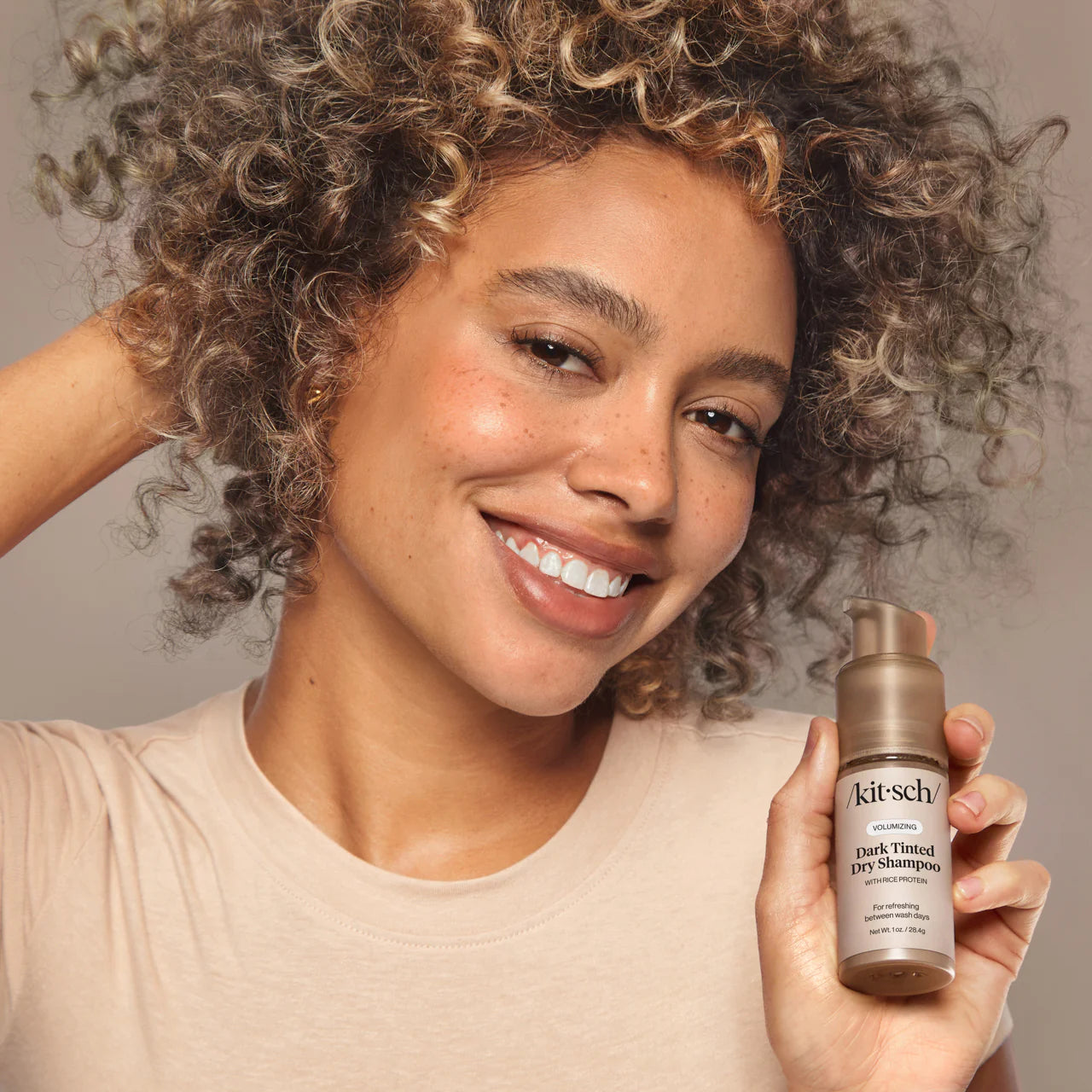 Volumizing Rice Protein Dry Shampoo - Dark Tinted