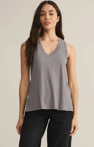 Californian V-Neck Tank - Graphite Grey