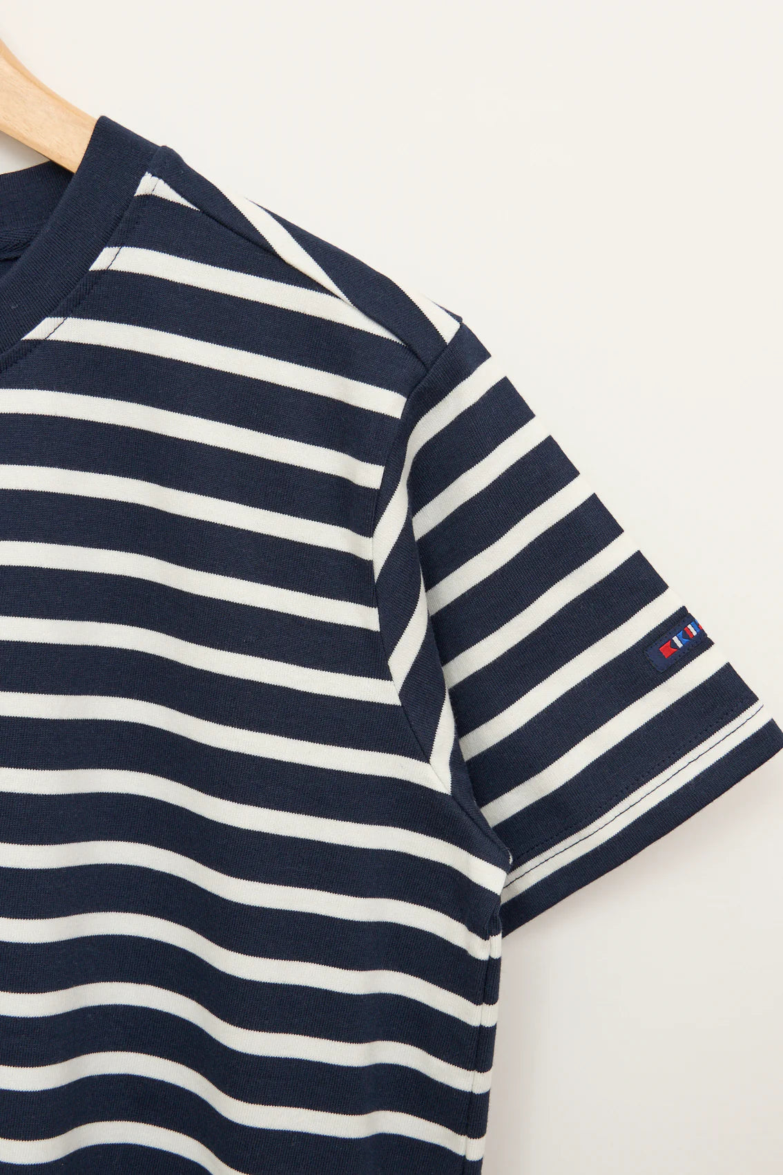 Short Sleeve Striped Cotton Dress - Marine
