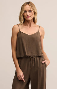 Sabel Cropped Linen Tank