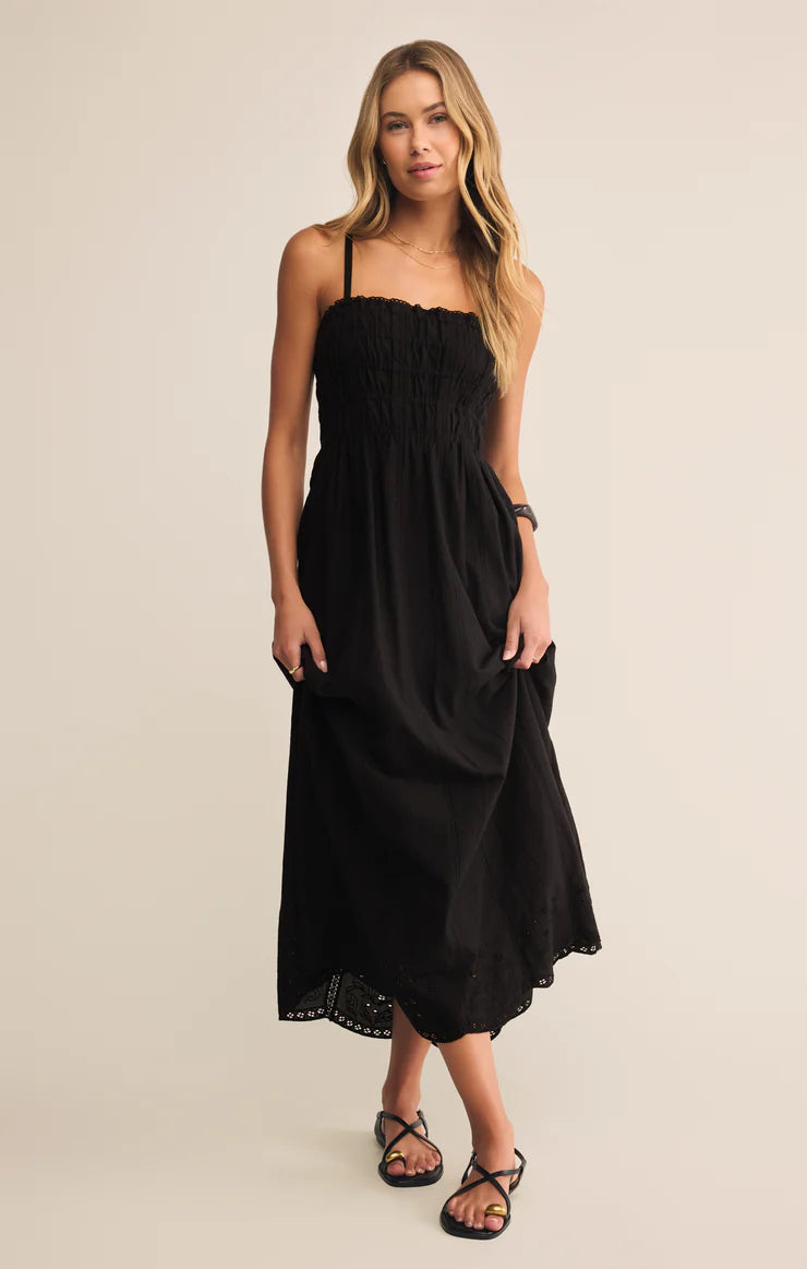 Dani Embroidered Midi - Black