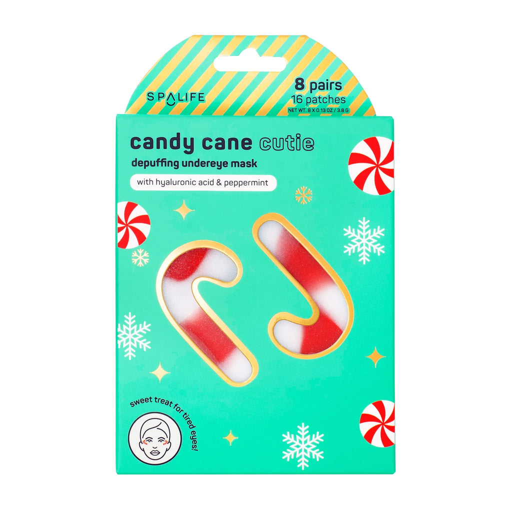 Christmas holiday candy cane cutie depuffing undereye masks