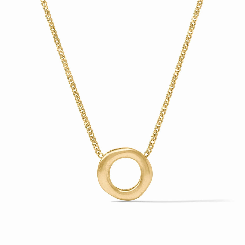 Wave Circle Delicate Necklace - Gold