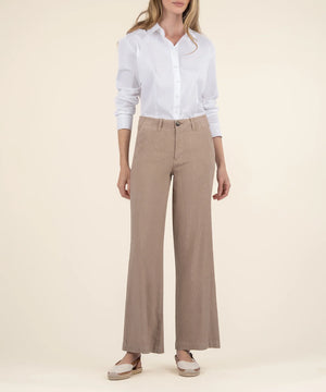Meg Linen Wide Leg - Khaki