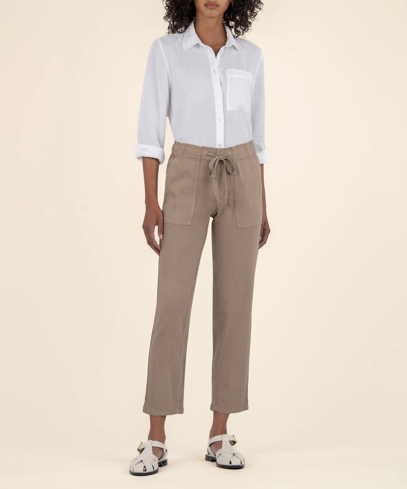 Rosalie Linen Pants - Khaki