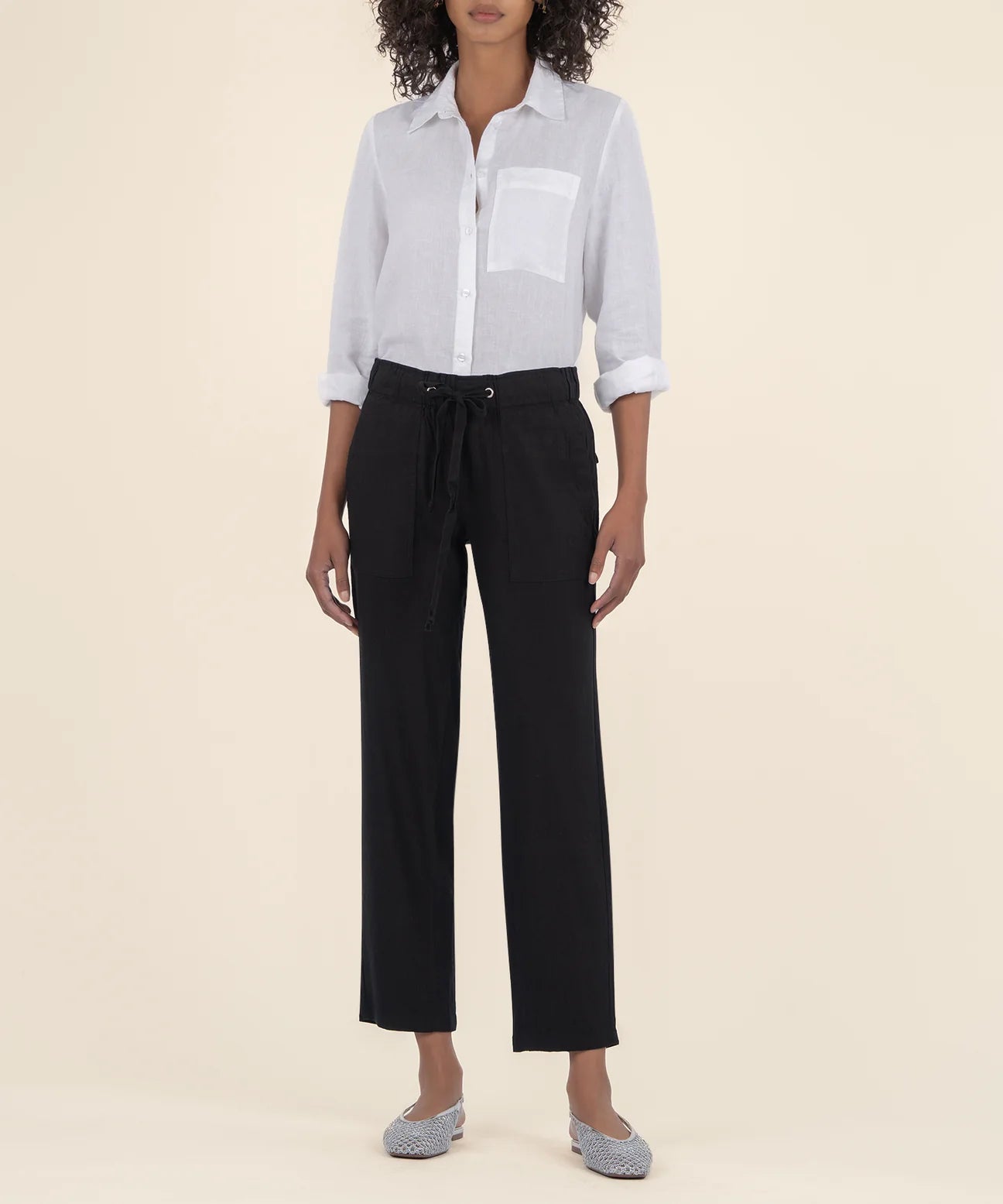 Rosalie Linen Pants - Black