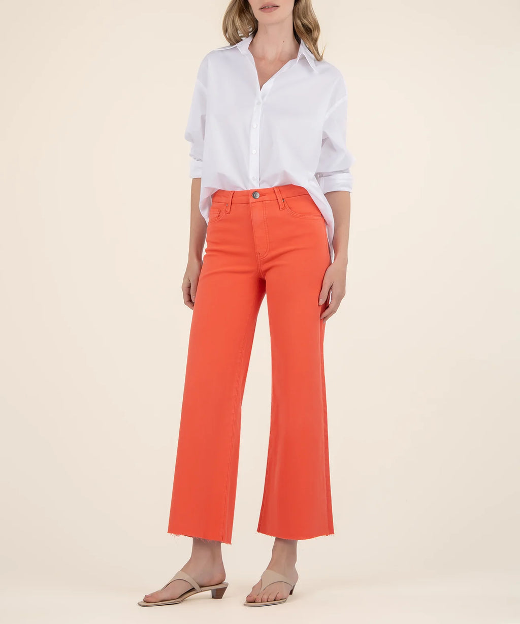 Meg High Rise Wide Leg - Tangerine