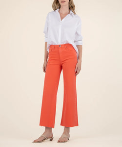 Meg High Rise Wide Leg - Tangerine