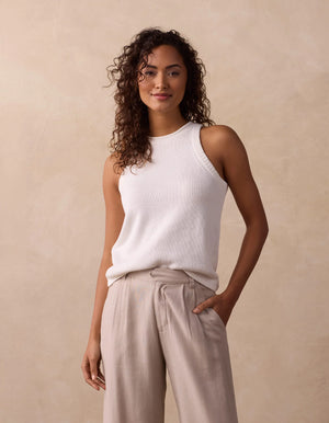 Wanderlust Hi-Neck Tank - Ivory