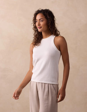 Wanderlust Hi-Neck Tank - Ivory