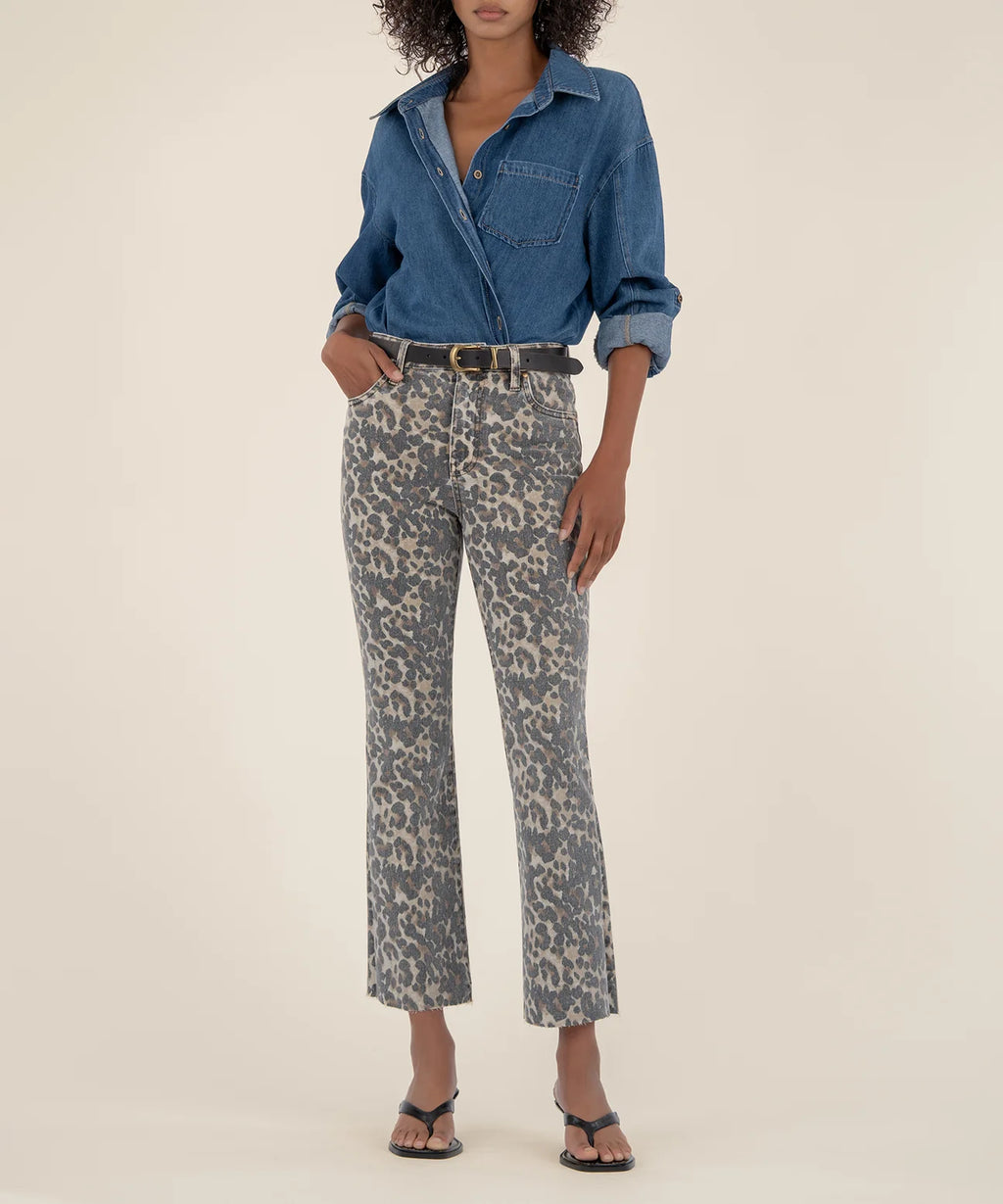 Kelsey High Rise Fab Ab Ankle - Leopard