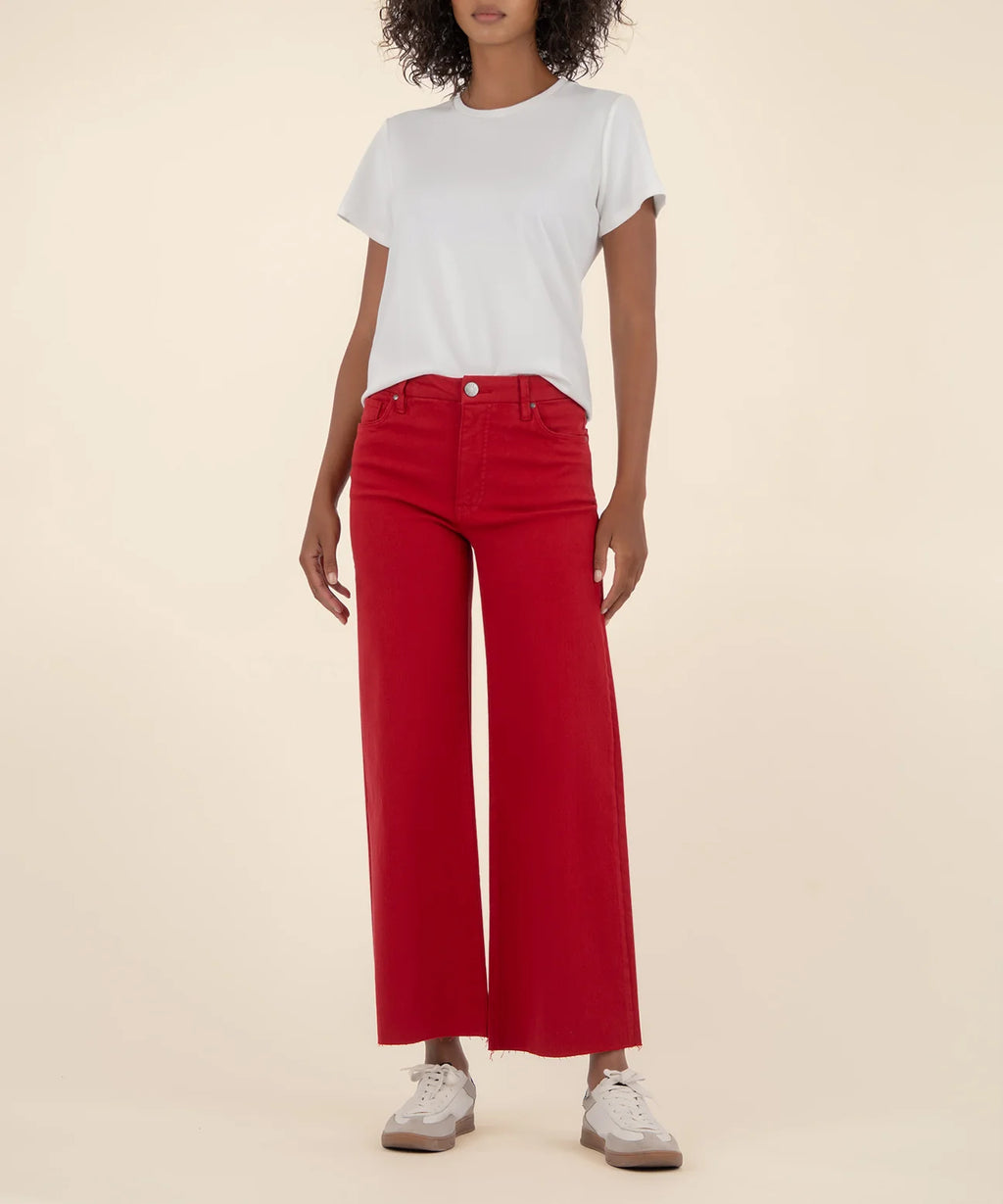 Meg High Rise Wide Leg - Ruby