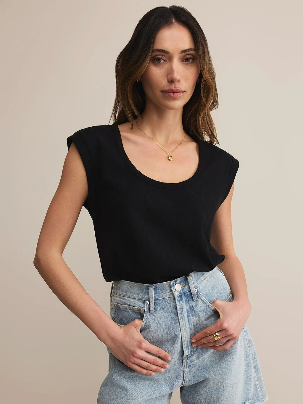 Per Diem Slub Tee - Black