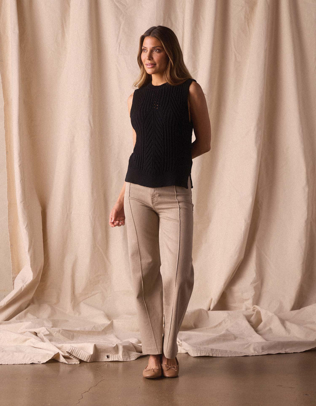 Adelaide Knit Hi-Neck Tank