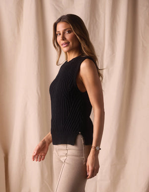 Adelaide Knit Hi-Neck Tank
