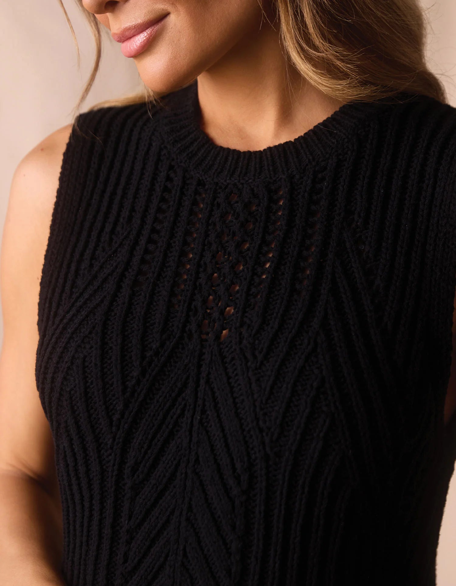 Adelaide Knit Hi-Neck Tank