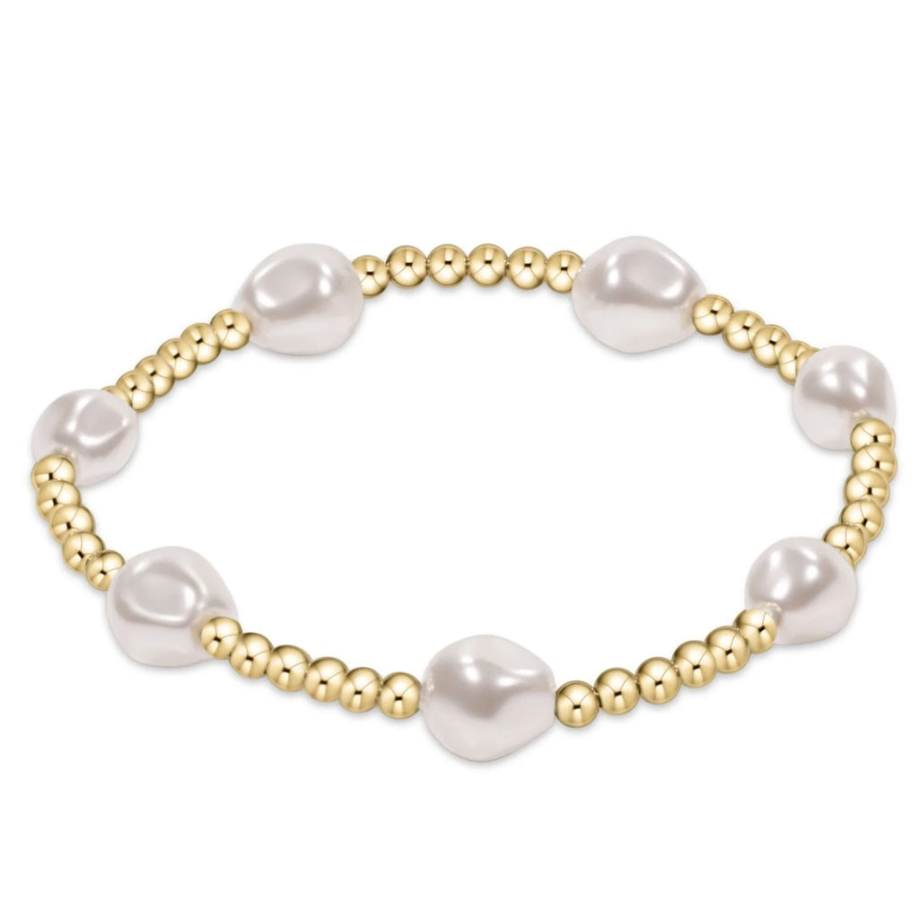 Admire Pearl Gold Bead Bracelet - Molly + Kate 