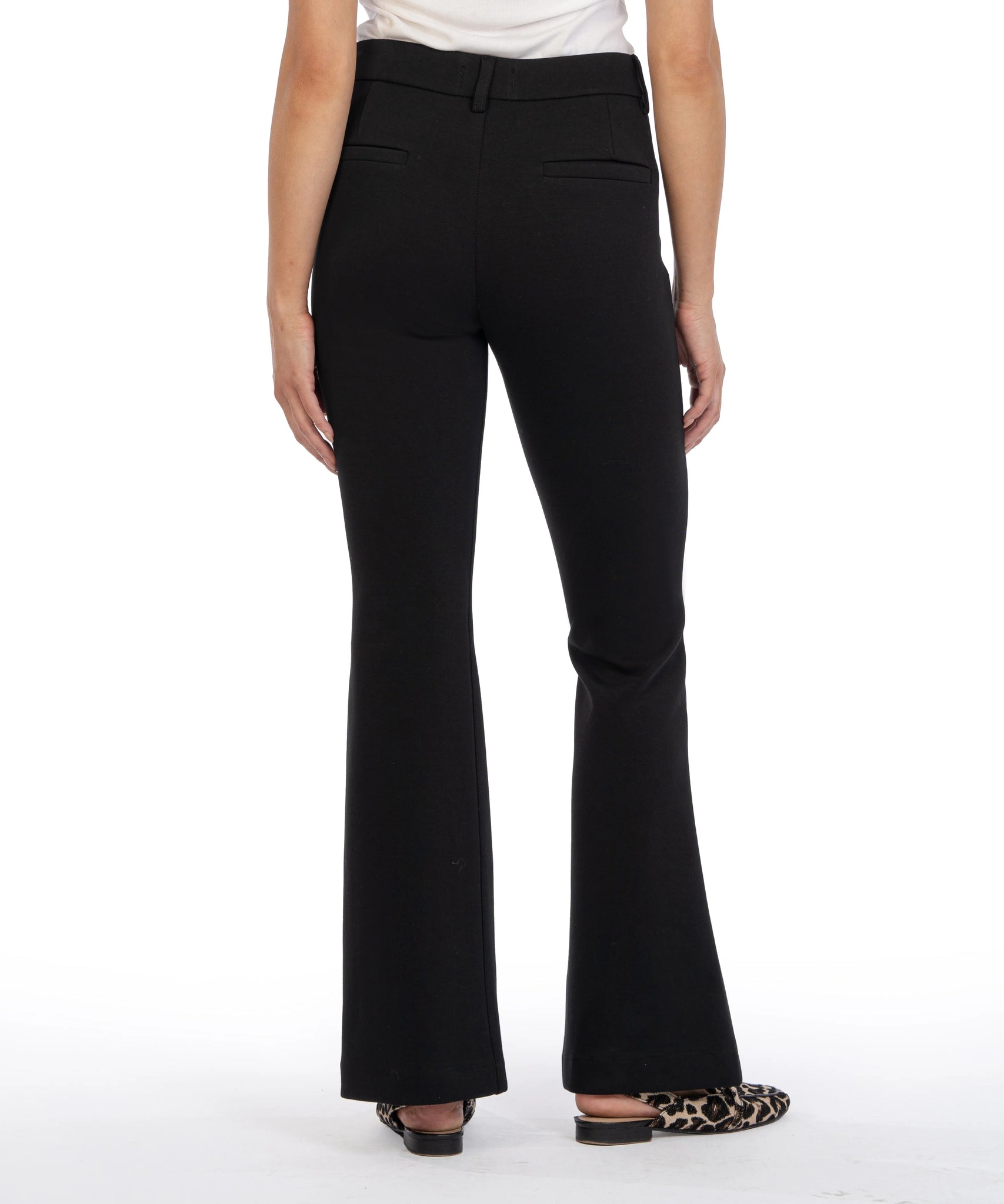 Ana High Rise Trouser Flare- Black