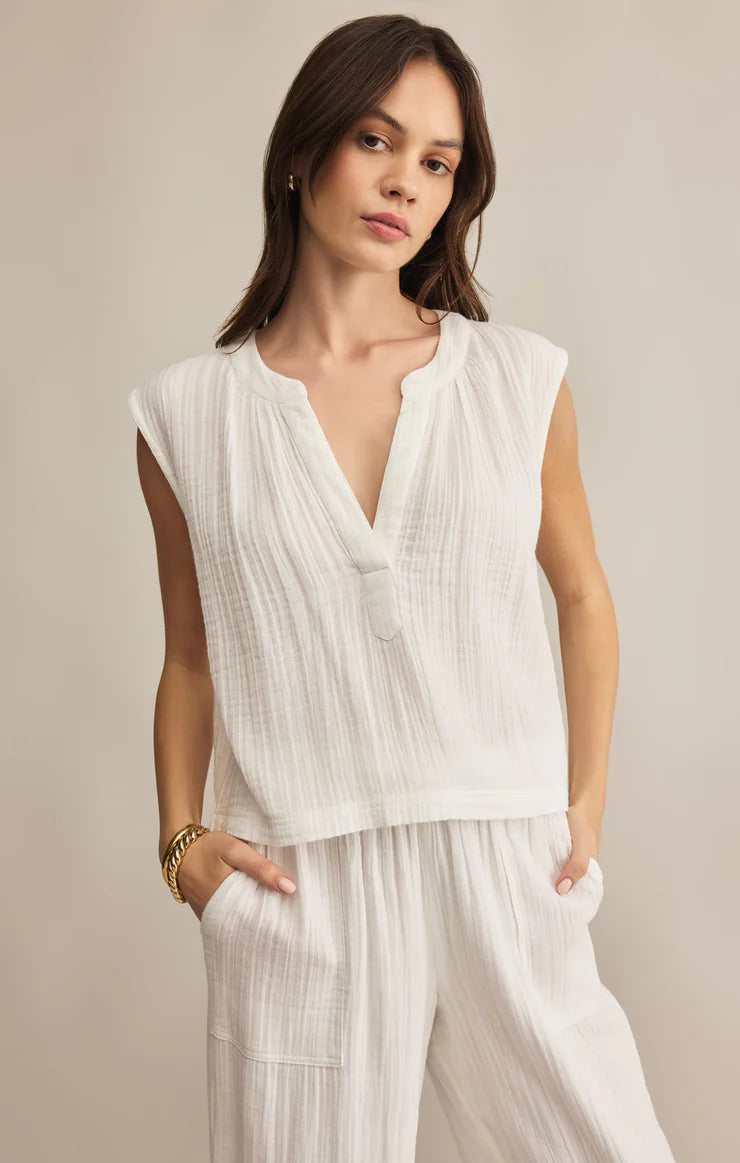 Cliffside V-Neck Airy Top