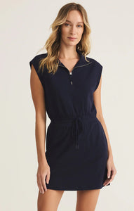 Club Quarter Zip Active Mini Dress