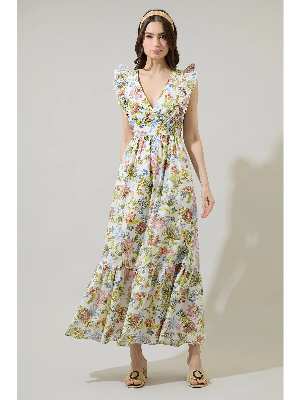 Pamela Ruffle Maxi Dress