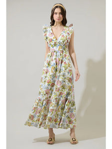 Pamela Ruffle Maxi Dress