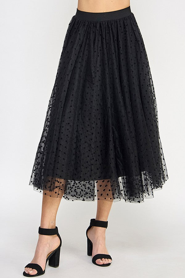 Tulle Polka-dot Skirt