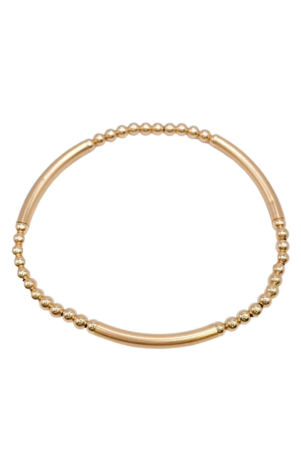 Bliss Bar Pattern Bead Bracelet - Gold