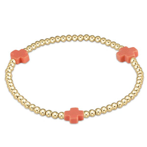 Signature Cross Gold Bead Bracelet - Molly + Kate 