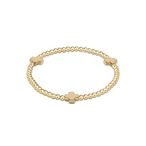 Signature Cross Bead Bracelet - Gold