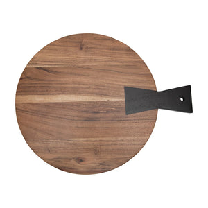 Wood Cutting Board with Black Handle