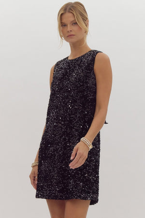 Black Sequin Dress