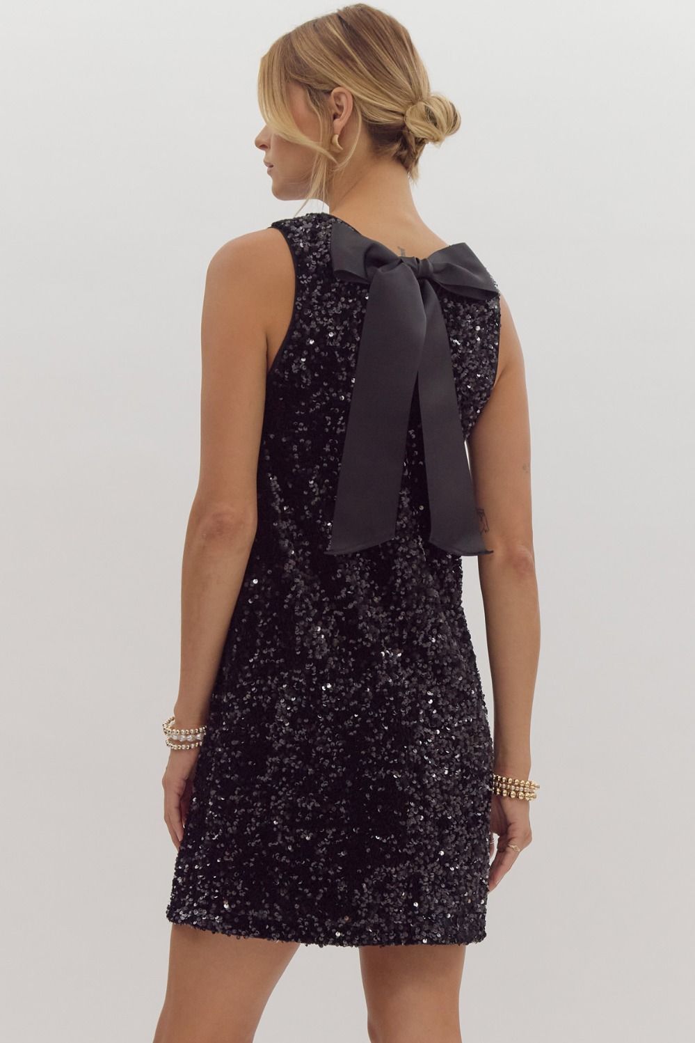 Black Sequin Dress