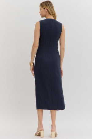 Gayle Navy Midi Dress