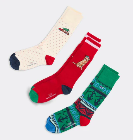 Vineyard Vines Holiday Icon Socks 3 Pack