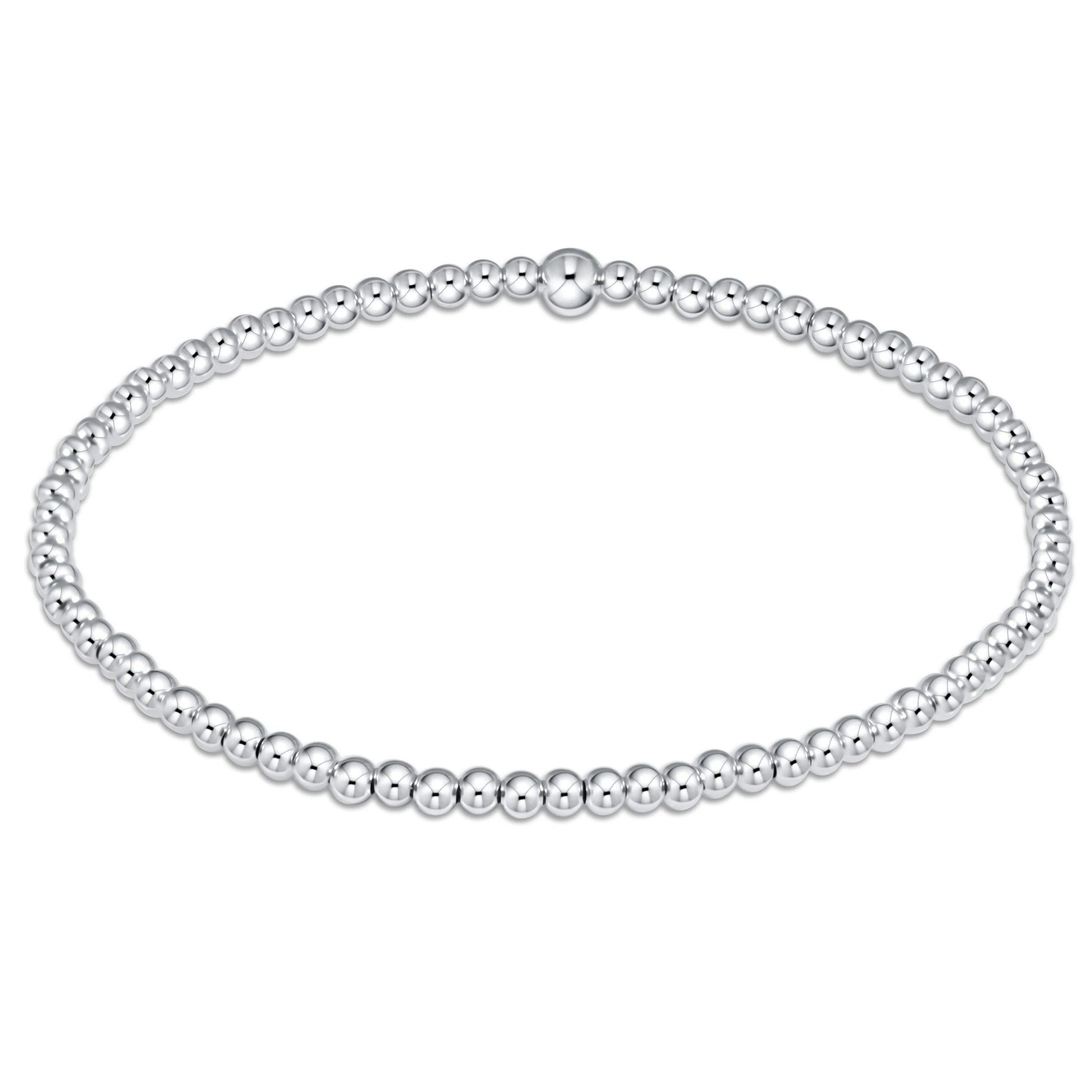 Classic Bead Bracelet - Silver