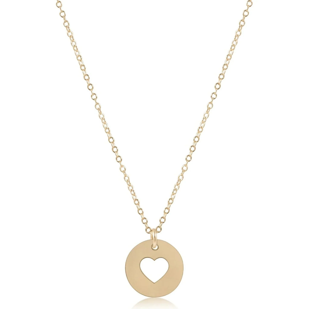 Love Disc Necklace - Gold