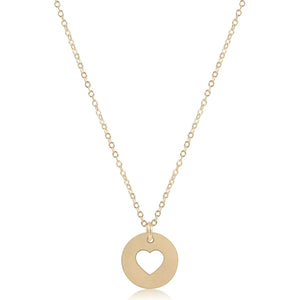 Love Disc Necklace - Gold