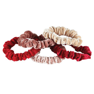 Present Ornament Velvet Scrunchie Set of 5