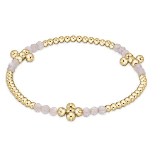 Signature Cross Bliss Pattern Bead Bracelet - Gold