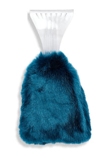 Faux Fur Ice Scraper- Sapphire Mink