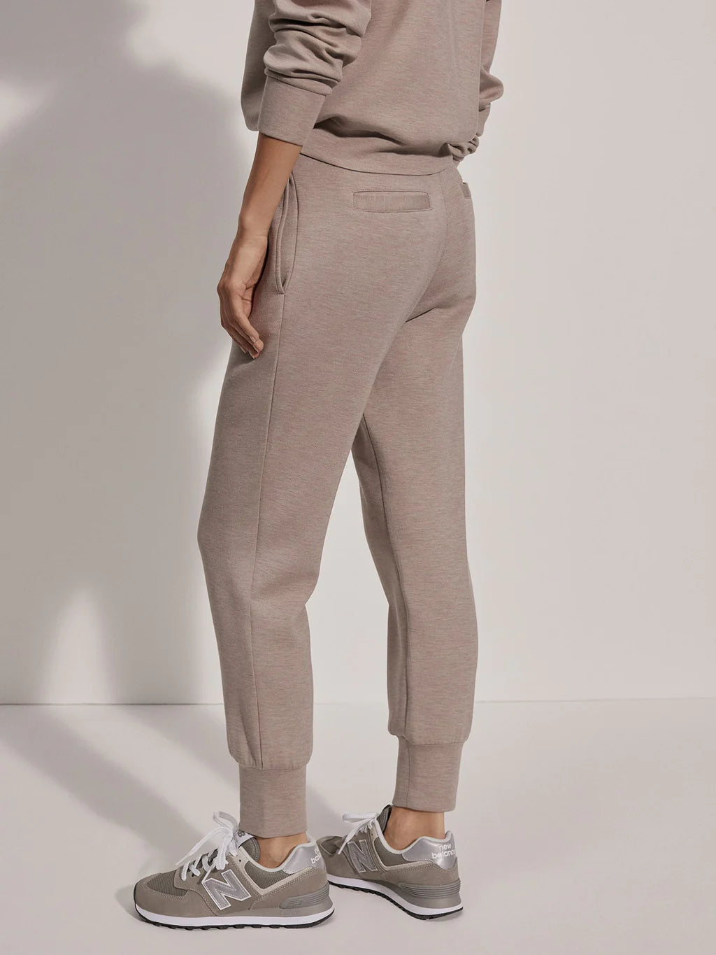 The Slim Cuff Pant 25" - Taupe Marl