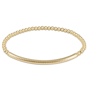 Bliss Bar Textured Bead Bracelet - Gold