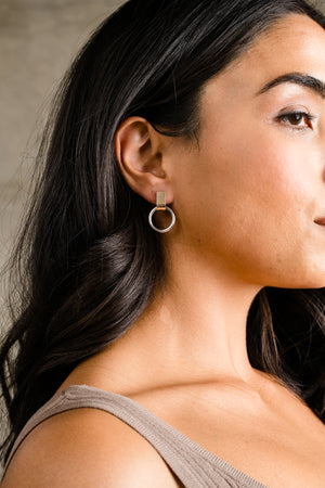 Fonda Two Tone Earrings