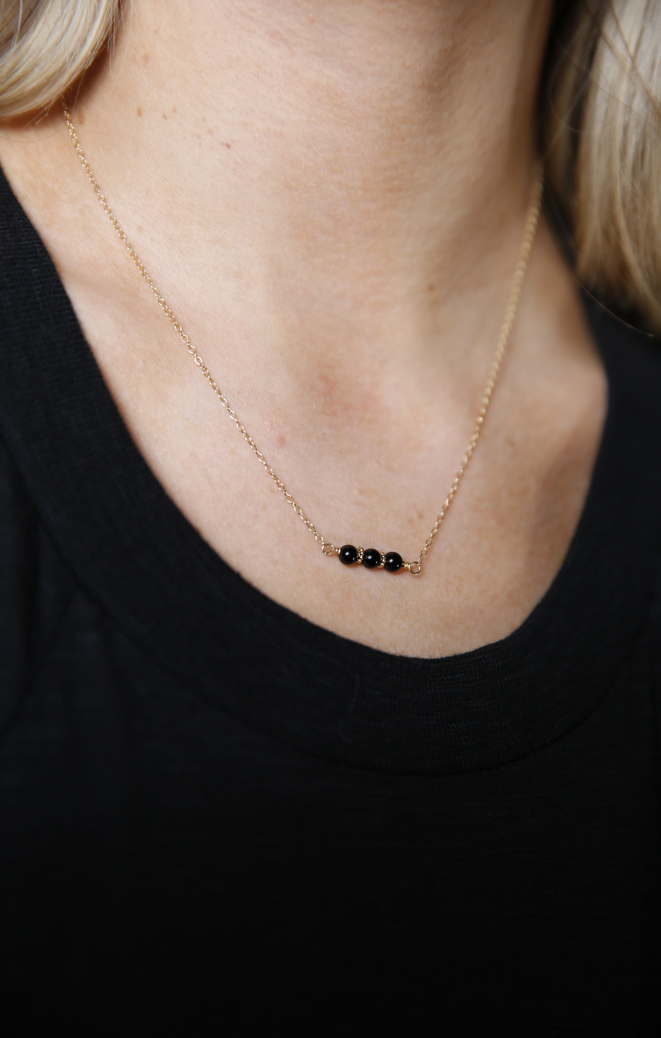 Onyx Trio Necklace