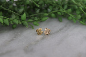 Shamrock Stud Earrings- Gold/Silver - Molly + Kate 